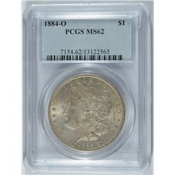 1884-O MORGAN DOLLAR PCGS MS-62