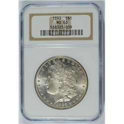 1893 MORGAN DOLLAR NGC MS-63