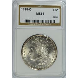 1898-O MORGAN DOLLAR NGS MS-66