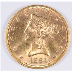 1894 $10.00 GOLD LIBERTY, MS-63