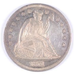 1871 SEATED LIBERTY DOLLAR, MS-61