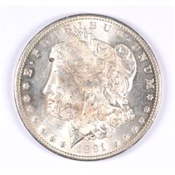 1891-CC MORGAN SILVER DOLLAR, MS-63  KEY DATE CARSON CITY