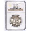 Image 1 : 1954-D FRANKLIN HALF DOLLAR, NGC MS-65 FBL