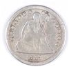 Image 1 : 1877-CC SEATED LIBERTY QUARTER, VF