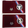 Image 1 : 1983 & 1984 OLYMPIC PROOF COMMEMORATIVE DOLLARS IN ORIGINAL PACKAGING WITH CERTS