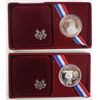 Image 2 : 1983 & 1984 OLYMPIC PROOF COMMEMORATIVE DOLLARS IN ORIGINAL PACKAGING WITH CERTS