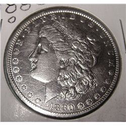 1880 MORGAN SILVER DOLLAR AU