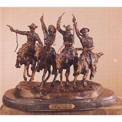 Frederick Remington  Comin Thru the Rye  Pure Bronze Sculpture Handmade in the USA 11 x10 x8 