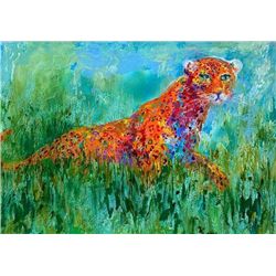 Prowling Leopard Signed LeRoy Neiman LE Art Print