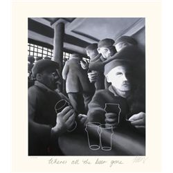 Mackenzie Thorpe 'WHERE'S ALL THE BEER GONE' Lithograph