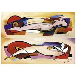 Alfred Gockel Art Prints Racey Nude I and II
