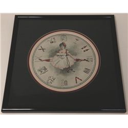Antique Gambling Bordello Sign Woman as Clock Brothel