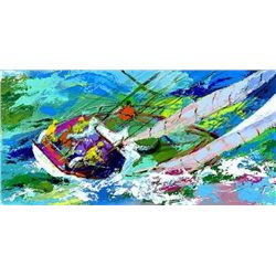 Yawl Sailing Signed Limited LeRoy Neiman Art Print 2001