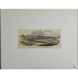 Antique Magazine Print Illinois Central Railroad Bridge