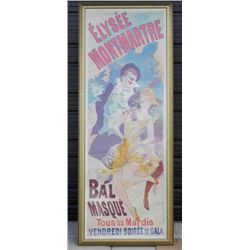 Cheret Orig 8 ft Theater Poster Elysee Montmartre 1890