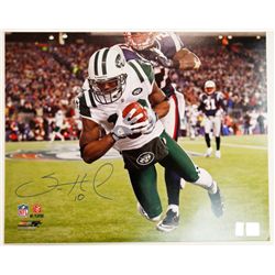 Signed Santonio Holmes 10 New York Jets 16" x 20" Photo