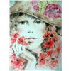 Image 2 : Colette Flower Hat Stone Lithoraph S/N Large
