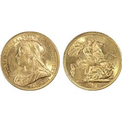 1896 Sydney Mint QV Sovereign - PCGS MS 62