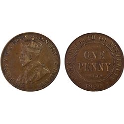1920 Australian KGV Penny - PCGS VF 35