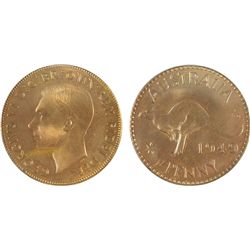 1949 Australian KGVI Penny - PCGS MS 65 RB