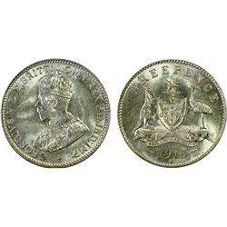 1916-M Australian KGV Threepence PCGS MS 64