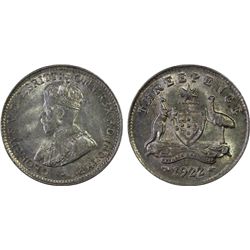 1922 Australian KGV Threepence - PCGS MS 64