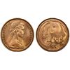 Image 1 : 1966 (P) Australian QEII One Cent Coin - PCGS MS 66 RB