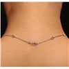 Image 3 : 14KT White Gold 1.18ct Emerald and Diamond Necklace