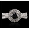 Image 4 : 18KT White Gold 0.84ct Black Diamond Ring