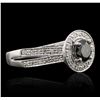 Image 5 : 18KT White Gold 0.84ct Black Diamond Ring
