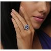 Image 1 : 14KT White Gold 5.08ct Tanzanite and Diamond Ring