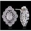 Image 5 : 14KT White Gold 1.34ctw Diamond Earrings