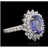 Image 6 : 14KT White Gold 2.72ct Tanzanite and Diamond Ring