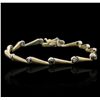 Image 4 : 14KT Yellow Gold 0.20ctw Diamond Bracelet