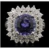 Image 5 : 14KT White Gold 3.11ct Tanzanite and Diamond Ring