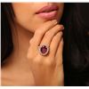 Image 1 : 14KT Yellow Gold 9.39ct Ruby and Diamond Ring