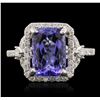 Image 4 : 14KT White Gold 3.24ct Tanzanite and Diamond Ring