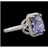 Image 5 : 14KT White Gold 3.24ct Tanzanite and Diamond Ring