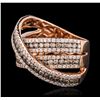 Image 6 : 14KT Rose Gold 1.46ctw Diamond Ring
