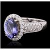Image 5 : 14KT White Gold 2.84ct Tanzanite and Diamond Ring