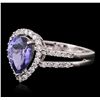 Image 6 : 14KT White Gold 1.73ct Tanzanite and Diamond Ring