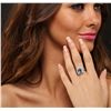 Image 1 : 14KT White Gold 4.24ct Topaz and Diamond Ring