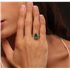 Image 1 : 14KT Yellow Gold 2.47ct Emerald and Diamond Ring