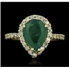 Image 4 : 14KT Yellow Gold 2.47ct Emerald and Diamond Ring