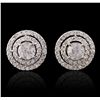 Image 4 : 14KT White Gold 2.58ctw Diamond Earrings