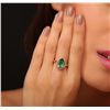 Image 1 : 14KT Yellow Gold 2.68ct Emerald and Diamond Ring