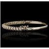 Image 5 : 14KT Yellow Gold 1.11ctw Diamond Bangle