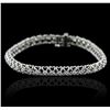 Image 4 : 14KT White Gold 1.13ctw Diamond Tennis  Bracelet