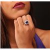 Image 2 : 14KT White Gold 4.40ct Tanzanite and Diamond Ring