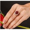 Image 3 : 14KT Rose Gold 7.94ct Ruby and Diamond Ring